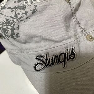 Sturgis Motorcycle Rally Adjustable Gray  Cap. Very Good Condition.